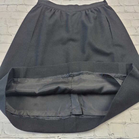 Vintage woman’s 100% wool black pencil skirt size 6 - Picture 5 of 14